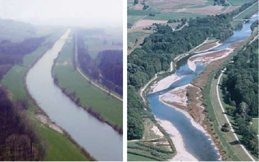 Widening of the Thur river, Switzerland. Photo: ECRR